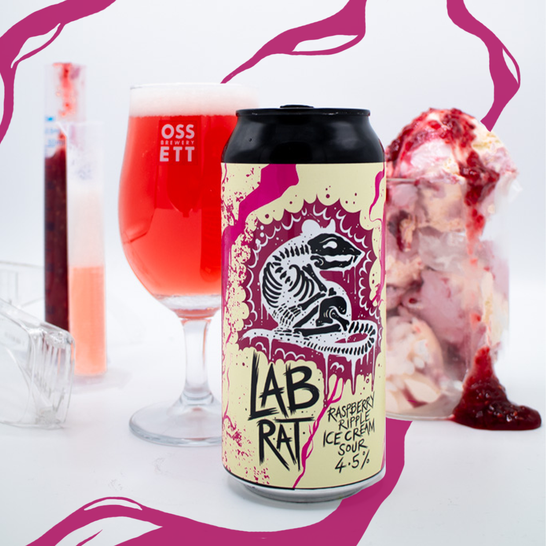 LAB RAT 4.5% RASPBERRY RIPPLE ICE CREAM SOUR (12x440ml)