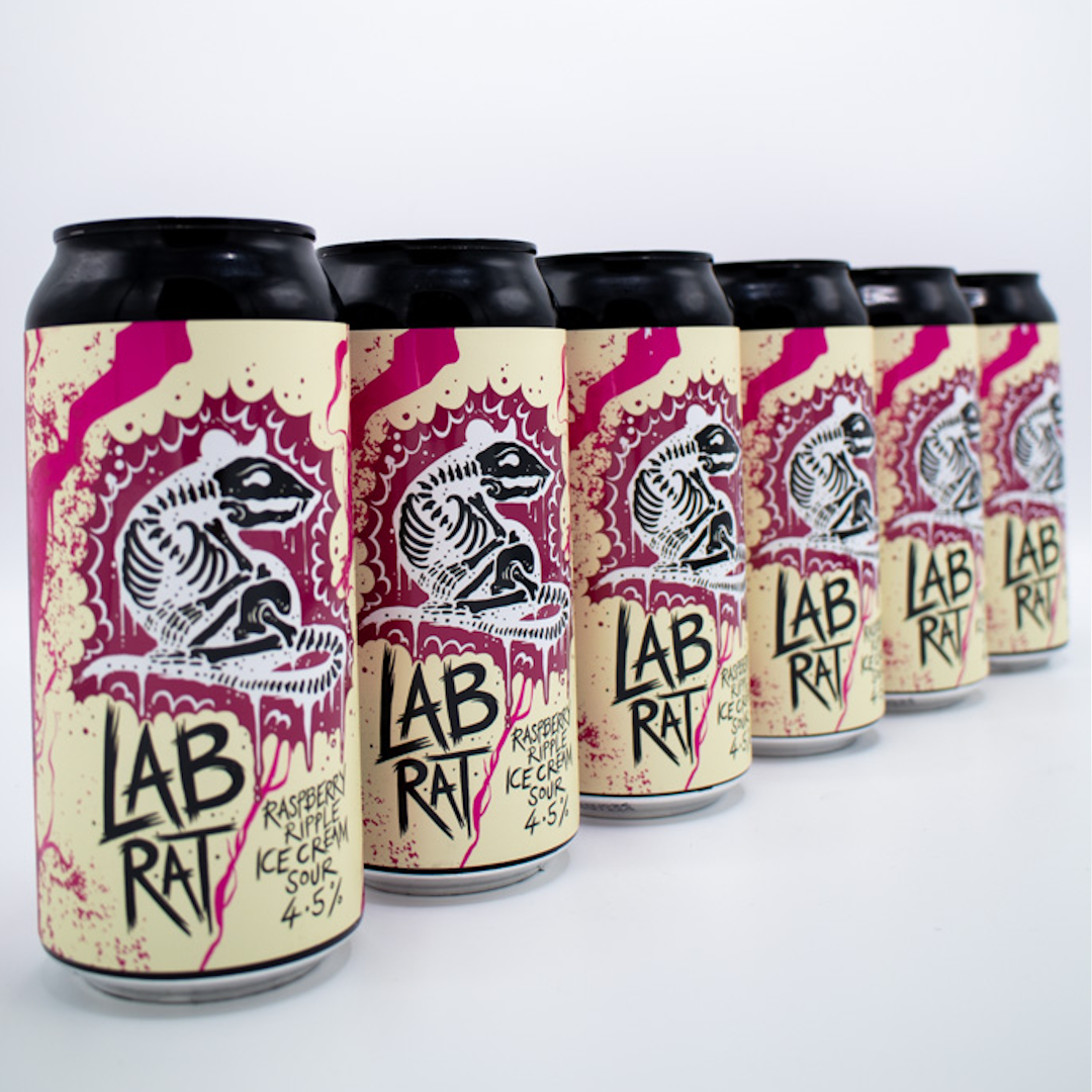 LAB RAT 4.5% RASPBERRY RIPPLE ICE CREAM SOUR (12x440ml)