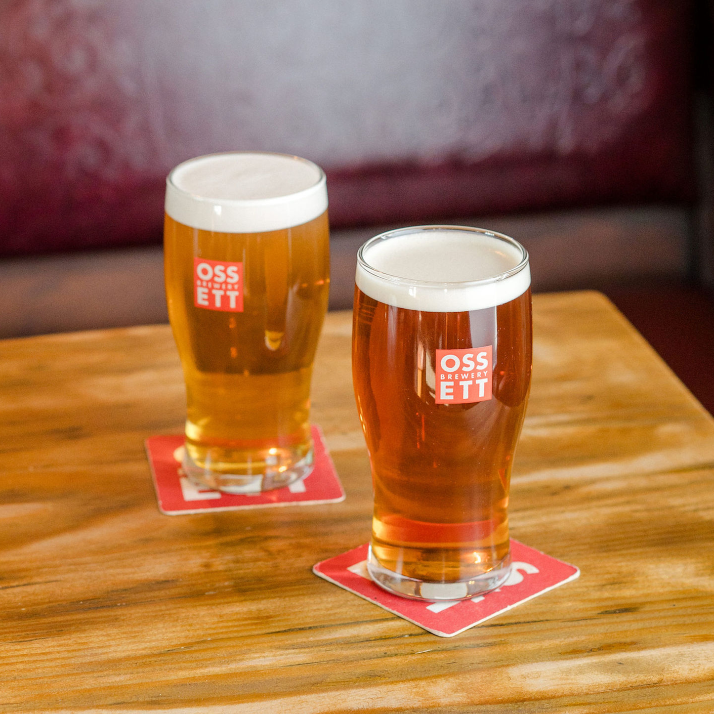 OSSETT TULIP PINT GLASS