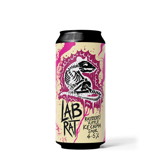 LAB RAT 4.5% RASPBERRY RIPPLE ICE CREAM SOUR (1x440ml)