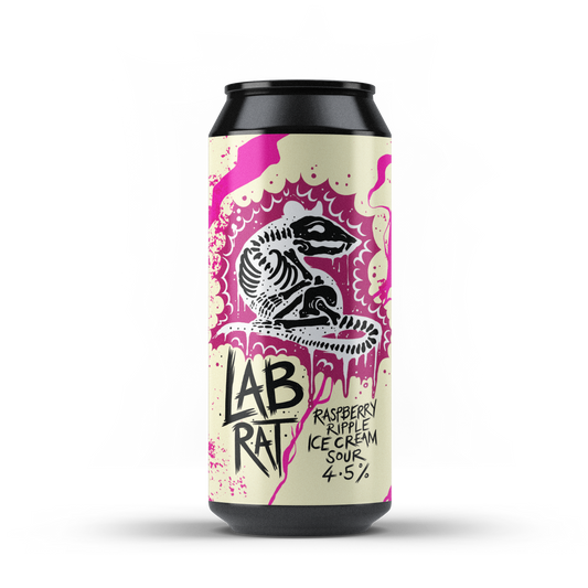 LAB RAT 4.5% RASPBERRY RIPPLE ICE CREAM SOUR (1x440ml)