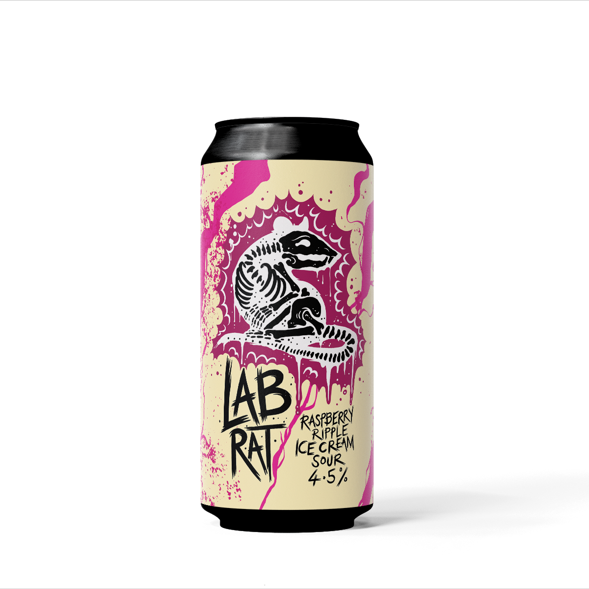 LAB RAT 4.5% RASPBERRY RIPPLE ICE CREAM SOUR (1x440ml)