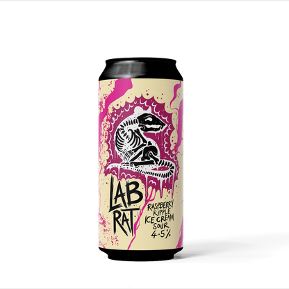 LAB RAT 4.5% RASPBERRY RIPPLE ICE CREAM SOUR (1x440ml)