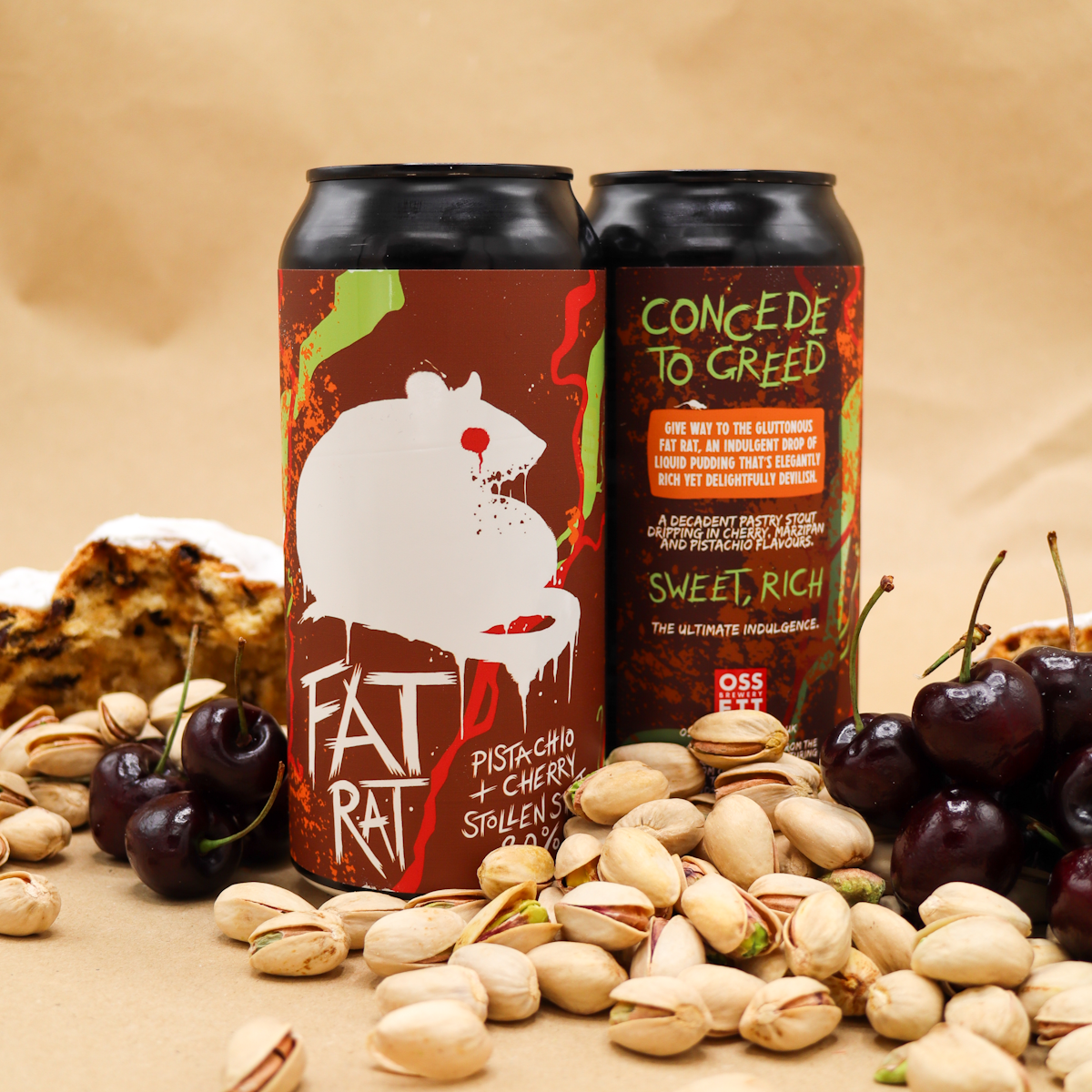 FAT RAT 8% PISTACHIO & CHERRY STOLLEN STOUT (12x440ml)