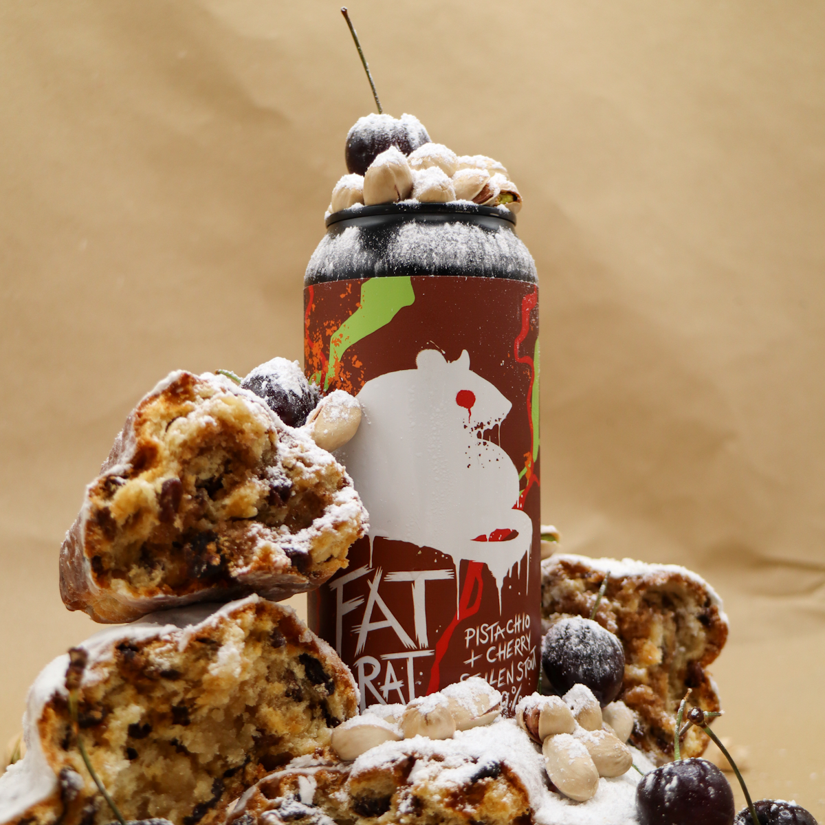 FAT RAT 8% PISTACHIO & CHERRY STOLLEN STOUT (1x440ml)
