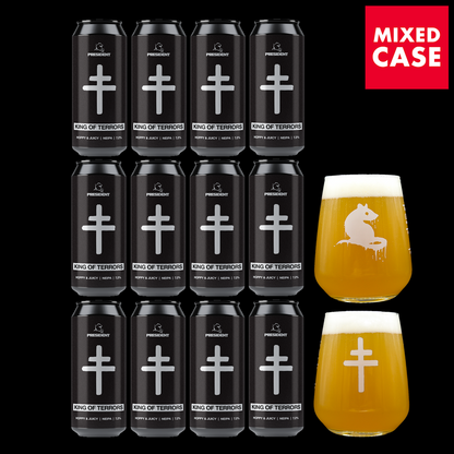 KING OF TERRORS BUNDLE (12x440ml & 2x Glasses)