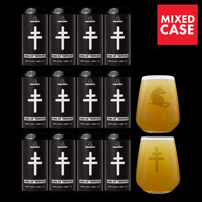 KING OF TERRORS BUNDLE (12x440ml & 2x Glasses)
