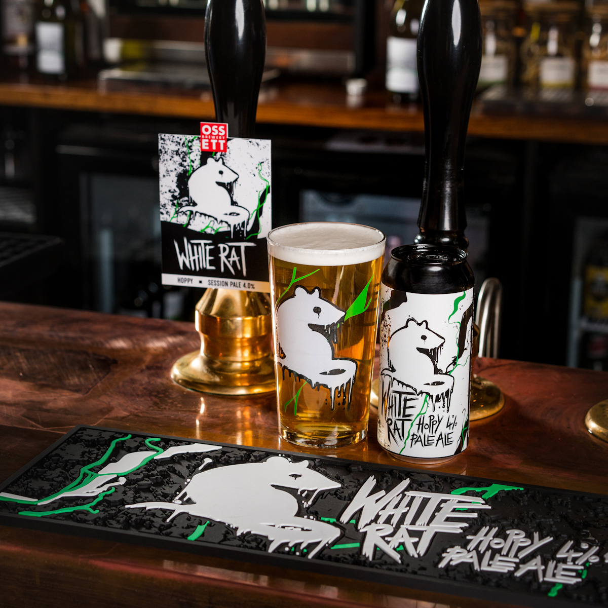 WHITE RAT PINT GLASS – Ossett Brewery